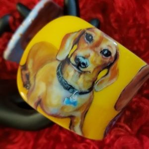 Brilliant Colored Dachshund Cuff Bracelet